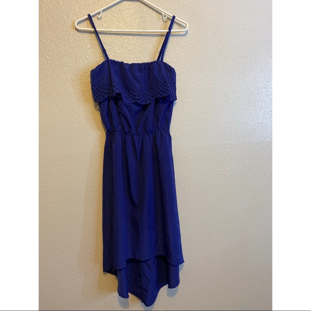 Blue high low dress